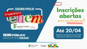 Seleção aberta para atuação de Professores no Cursinho Popular do IFFar - Santa Rosa Seleção aberta para atuação de Professores no Cursinho Popular do IFFar - Santa Rosa