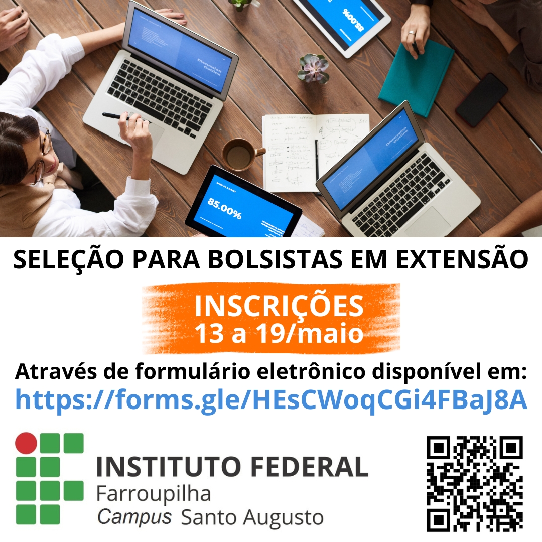 SELEÇÃO PARA BOLSISTAS EM EXTENSÃO