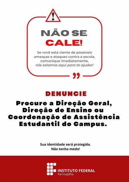 Foto: imagem do cartaz da campanha "Não se cale".