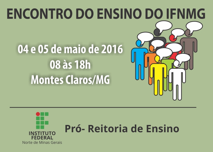 Cartaz do Encontro do Ensino 2016 do IFNMG