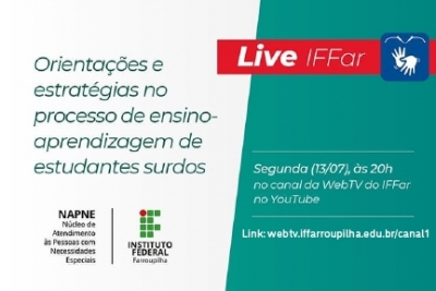 LIVE IFFar - Ensino-aprendizagem de estudantes surdos