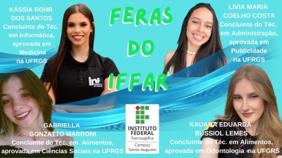 Concluintes dos IFFar – Campus Santo Augusto são aprovadas no Vestibular da UFRGS