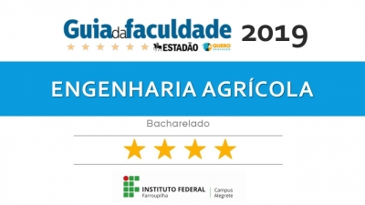 Curso de Engenharia Agrícola é avaliado com 4 estrelas em avaliação do GUIA DA FACULDADE