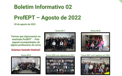 Boletim Informativo 02 ProfEPT – Agosto de 2022