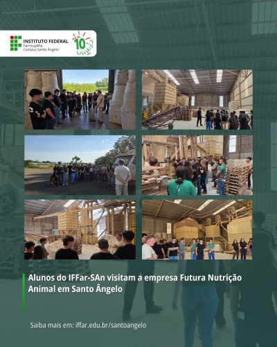Alunos do IFFar-SAn visitam a empresa Futura Nutrição Animal em Santo Ângelo