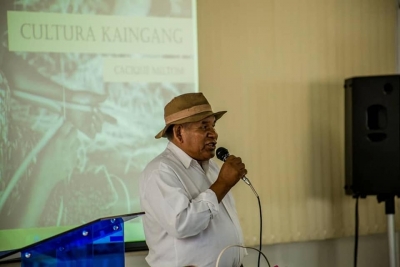 Cacique Milton palestra no IFFar sobre 'Cultura Kaingang'