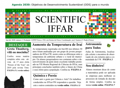 A 2° Edição do Jornal Escolar Scientific foi lançada essa semana no IFFar Campus Frederico Westphalen.